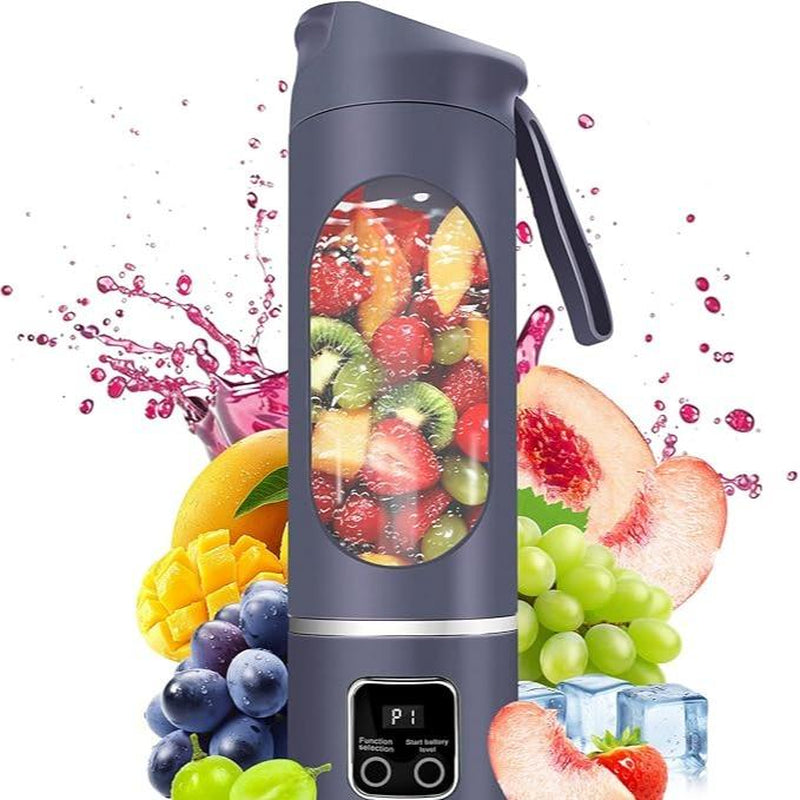 Portable Blender Personal Electric USB，500ML Portable Juicer Shakes and Smoothies Blender，Small Blenders，Mixing，Compact、Convenient and Versatile (White & Purple)